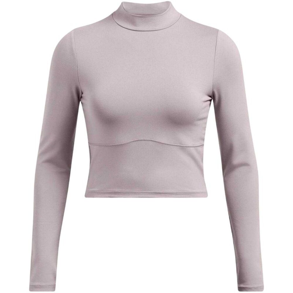 Under Armour Womens/Ladies Meridian Mock Neck Slim T-Shirt / Gray